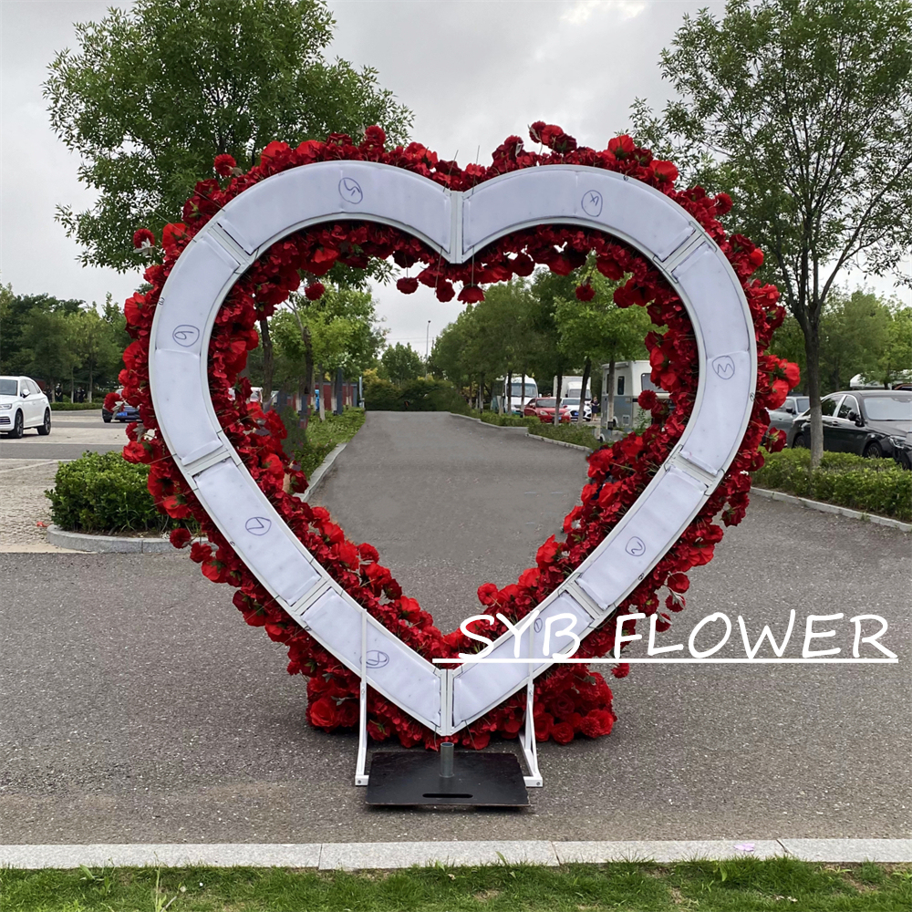 AC-013-1 Wholesale Customized Wedding Arch Silk Artificial Flower Gate Flower Arch Backdrop For Wedding Decoration With Free Shipping