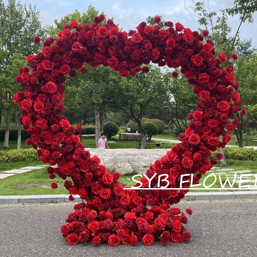 AC-013-1 Wholesale Customized Wedding Arch Silk Artificial Flower Gate Flower Arch Backdrop For Wedding Decoration With Free Shipping