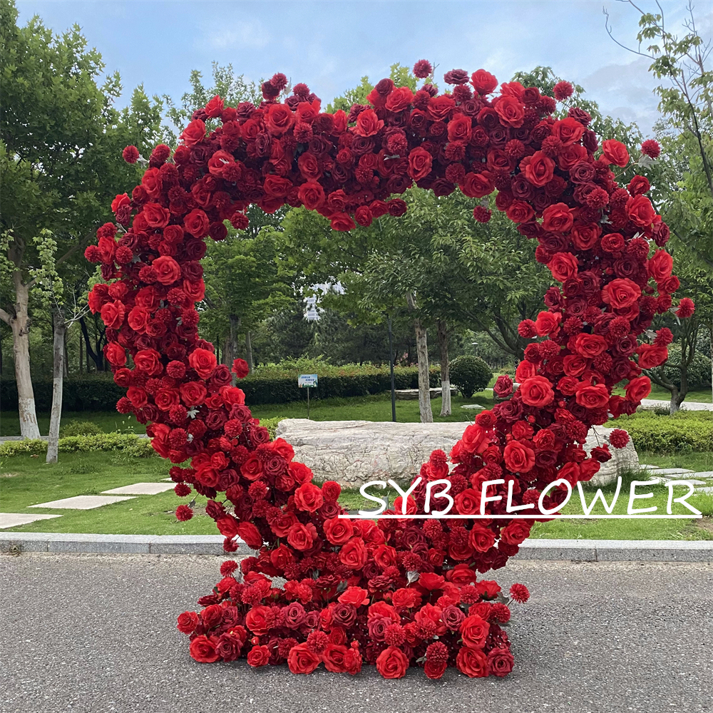 AC-013-1 Wholesale Customized Wedding Arch Silk Artificial Flower Gate Flower Arch Backdrop For Wedding Decoration With Free Shipping