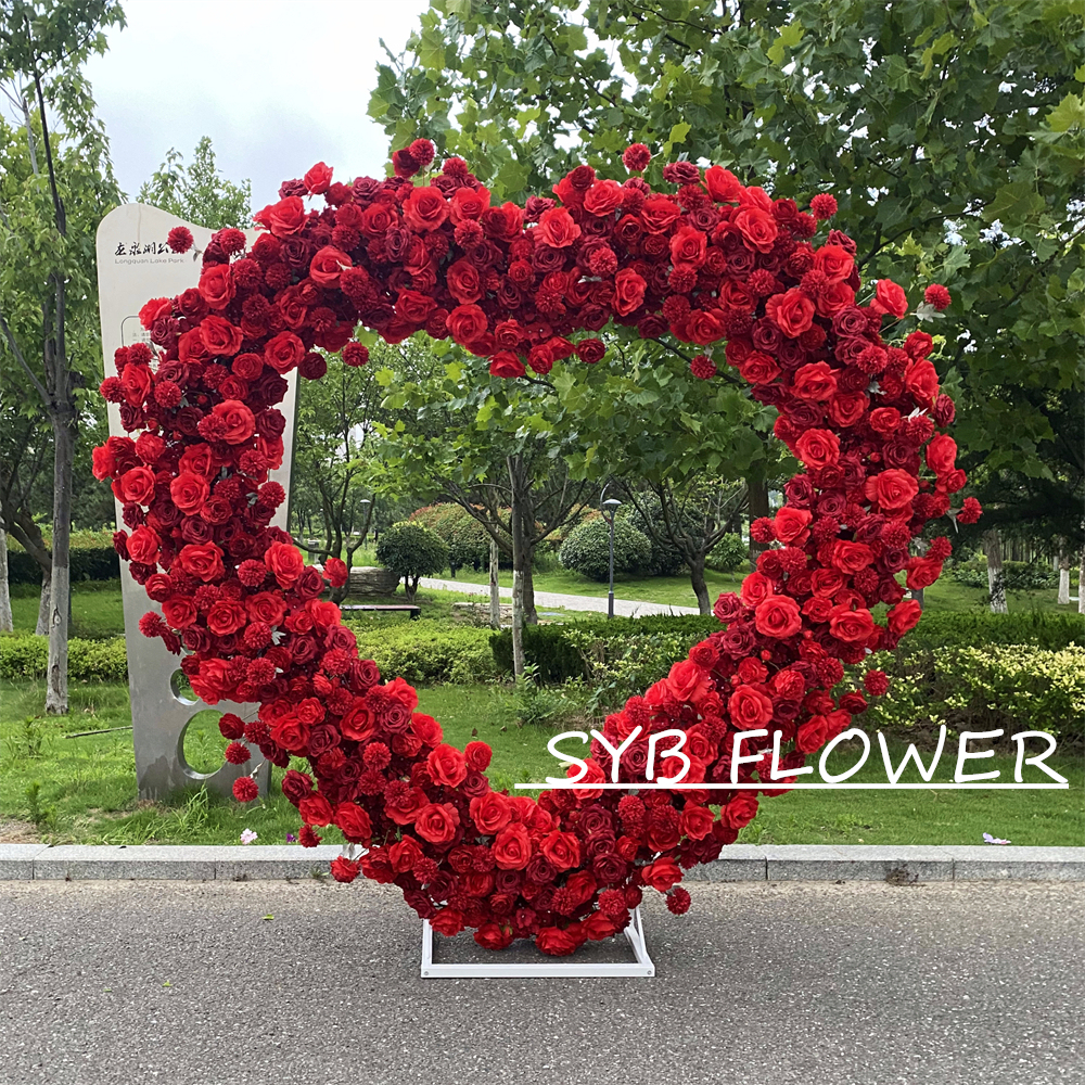 AC-013-2 Wholesale Customized Wedding Arch Silk Artificial Flower Gate Flower Arch Backdrop For Wedding Decoration With Free Shipping