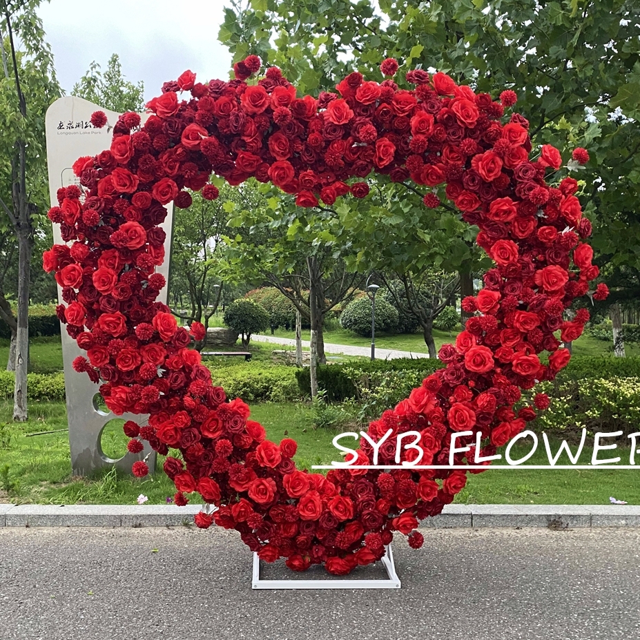 AC-013-2 Wholesale Customized Wedding Arch Silk Artificial Flower Gate Flower Arch Backdrop For Wedding Decoration With Free Shipping