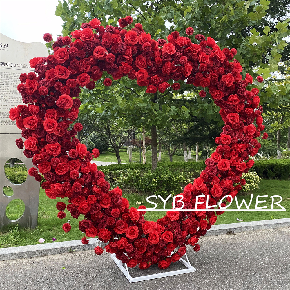 AC-013-2 Wholesale Customized Wedding Arch Silk Artificial Flower Gate Flower Arch Backdrop For Wedding Decoration With Free Shipping