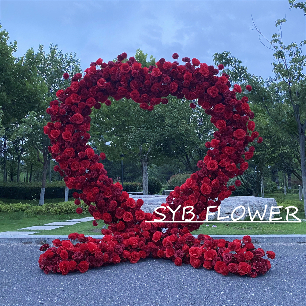 AC-013-3 Wholesale Customized Wedding Arch Silk Artificial Flower Gate Flower Arch Backdrop For Wedding Decoration With Free Shipping