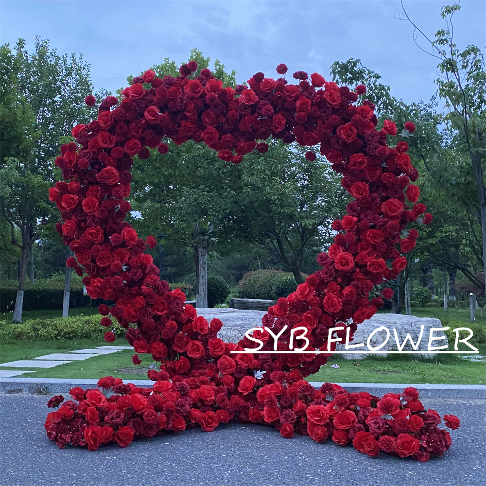 AC-013-3 Wholesale Customized Wedding Arch Silk Artificial Flower Gate Flower Arch Backdrop For Wedding Decoration With Free Shipping