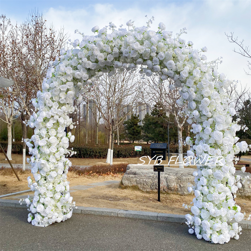 AC-012 Wholesale Customized Wedding Arch Silk Artificial Flower Gate Flower Arch Backdrop For Wedding Decoration With Free Shipping