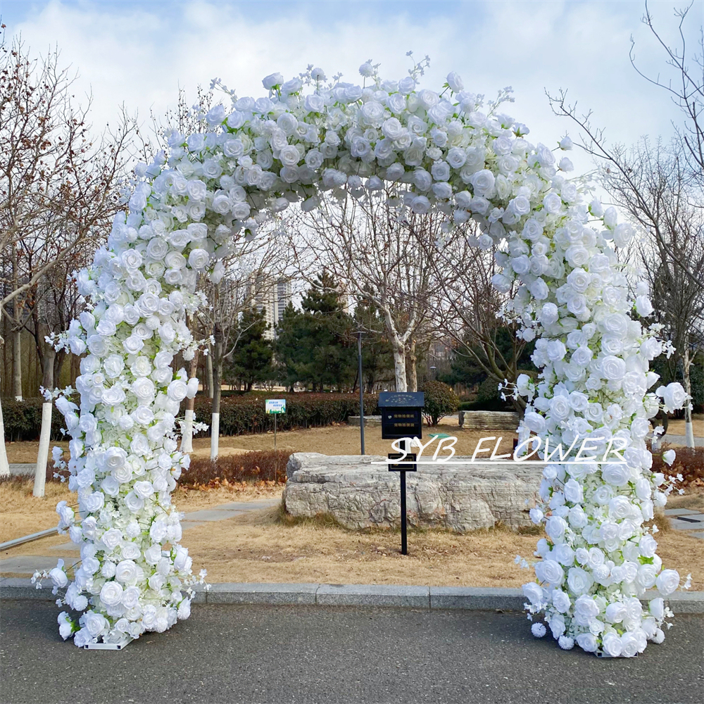 AC-012 Wholesale Customized Wedding Arch Silk Artificial Flower Gate Flower Arch Backdrop For Wedding Decoration With Free Shipping