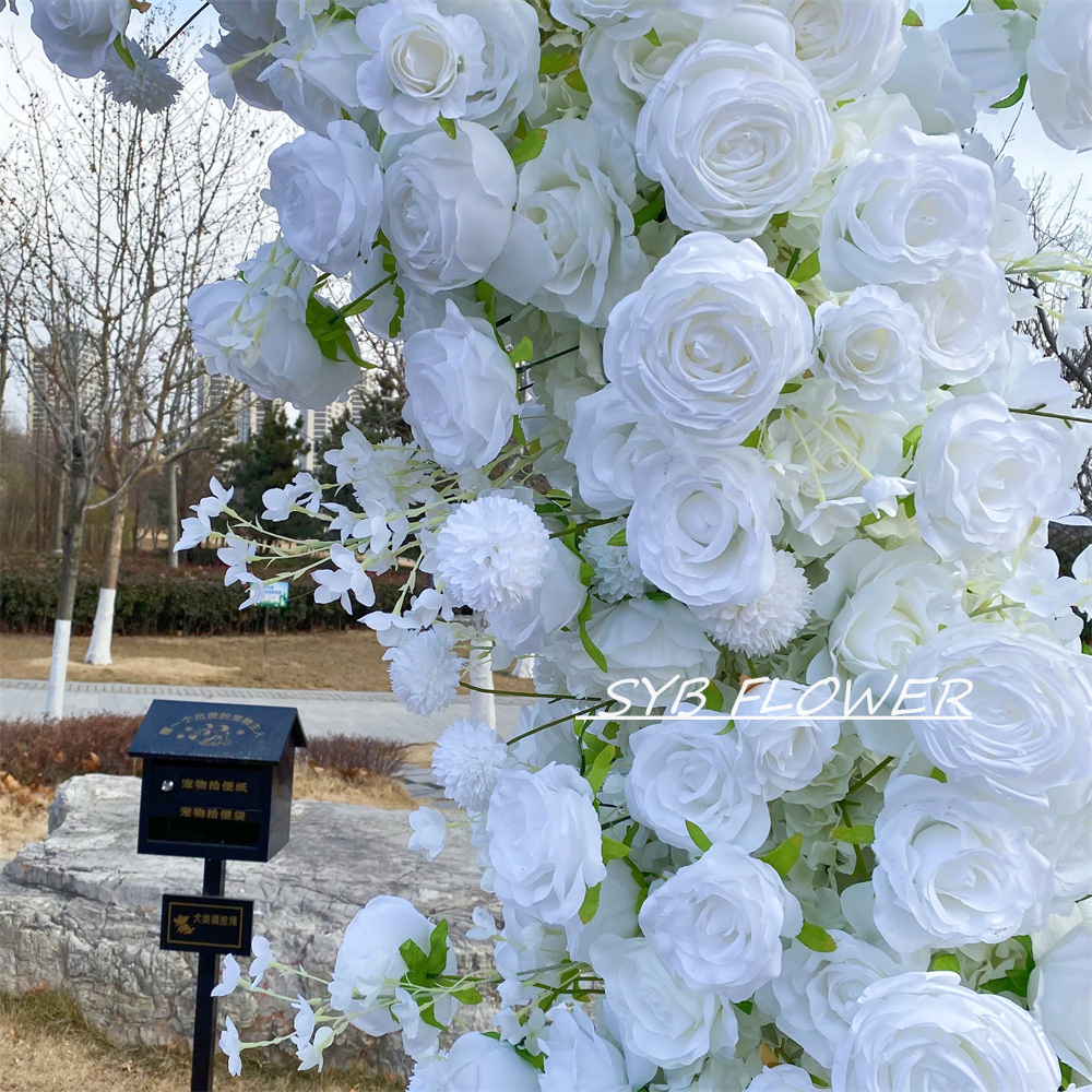 AC-012 Wholesale Customized Wedding Arch Silk Artificial Flower Gate Flower Arch Backdrop For Wedding Decoration With Free Shipping