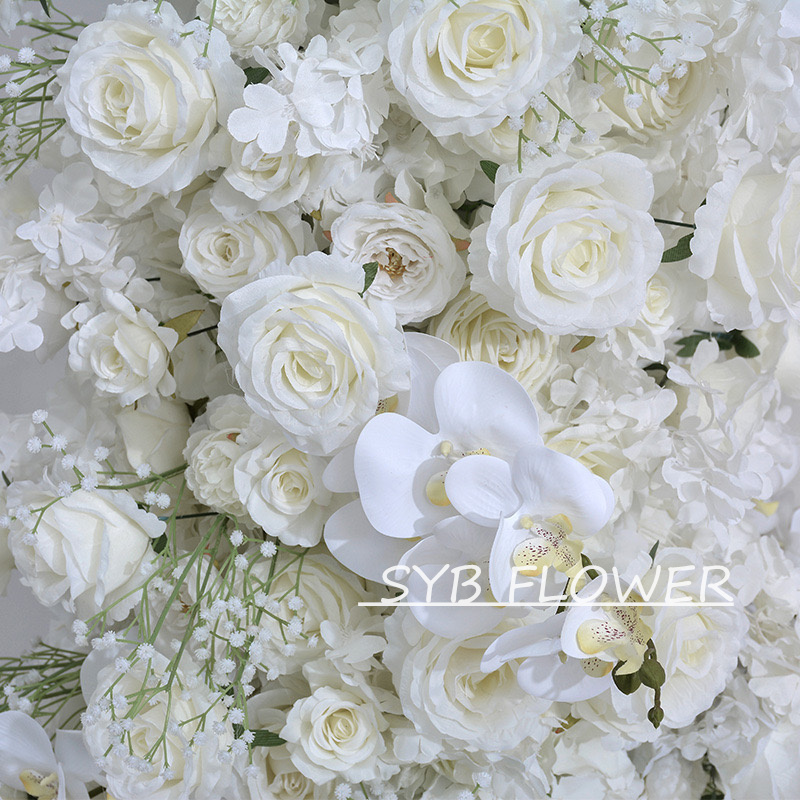 AC-022 Wholesale Customized Wedding Arch Silk Artificial Flower White Heart Shaped Arch Backdrop For Wedding Decoration With Free Shipping