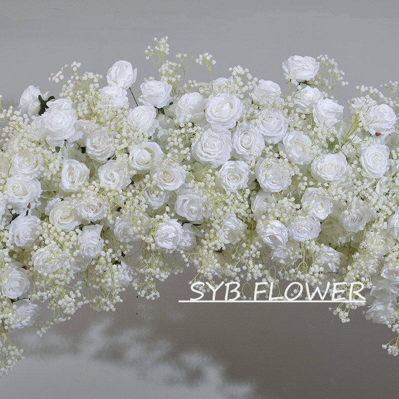 AC-023-2 Wholesale Customized Wedding Arch Silk Artificial Flower White Heart Shaped Arch Backdrop For Wedding Decoration With Free Shipping
