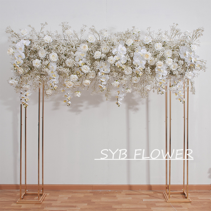 AC-044-2 Customized Wedding Arch Silk Artificial Flowers Gate Flowers Wedding Arch Backdrop For Wedding Entrance Decoration