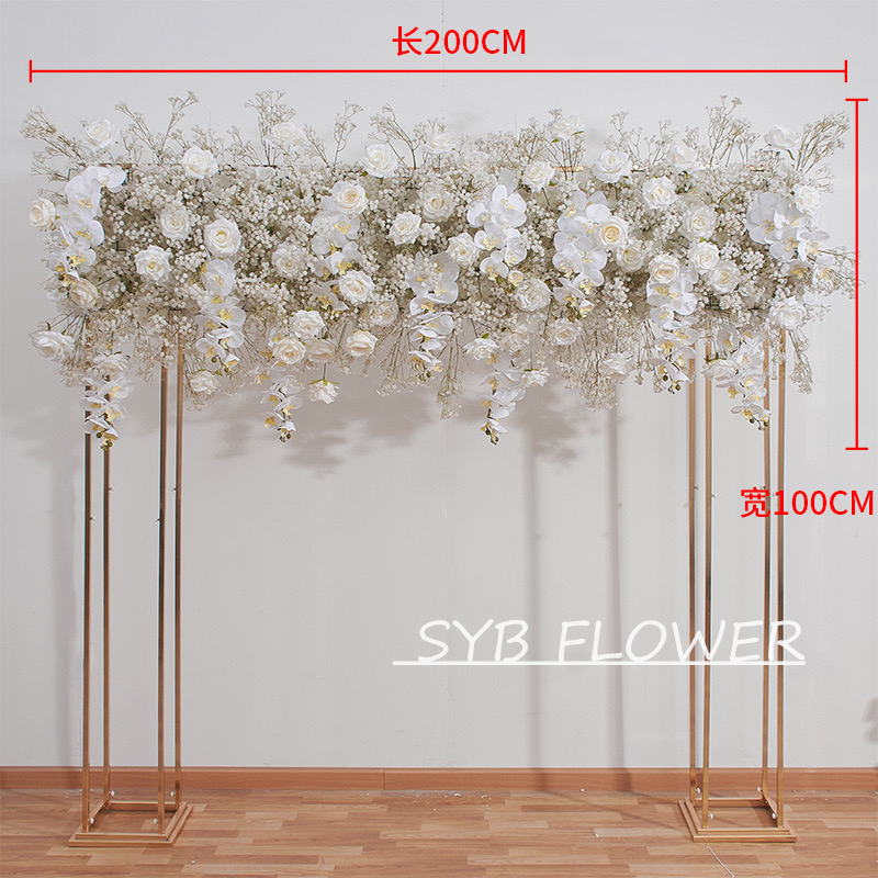 AC-044-2 Customized Wedding Arch Silk Artificial Flowers Gate Flowers Wedding Arch Backdrop For Wedding Entrance Decoration