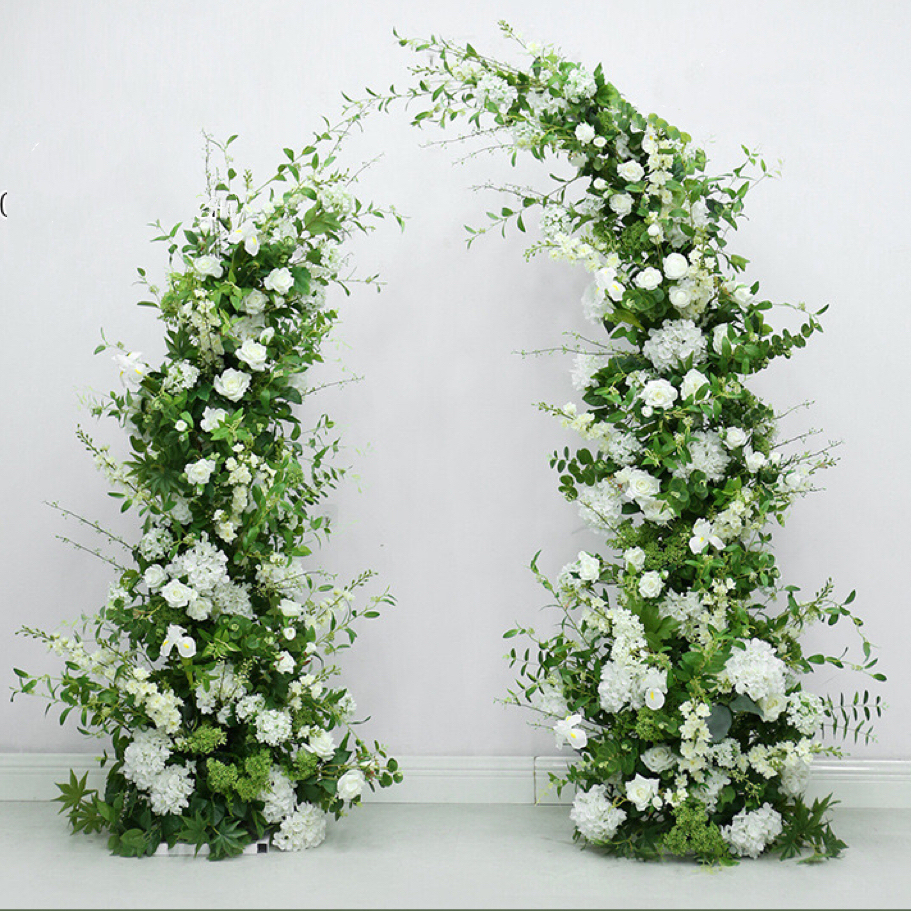 AC-047 Customized Wedding Arch Silk Artificial Flowers Gate Flowers Wedding Arch Backdrop For Wedding Entrance Decoration