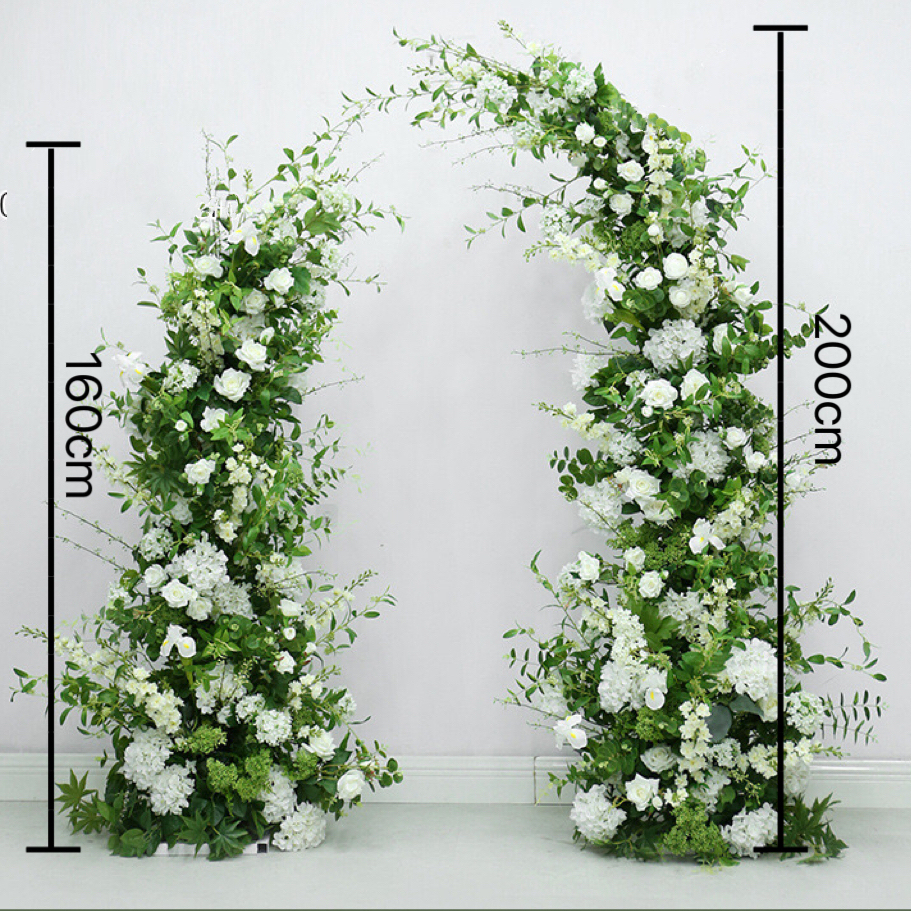 AC-047 Customized Wedding Arch Silk Artificial Flowers Gate Flowers Wedding Arch Backdrop For Wedding Entrance Decoration