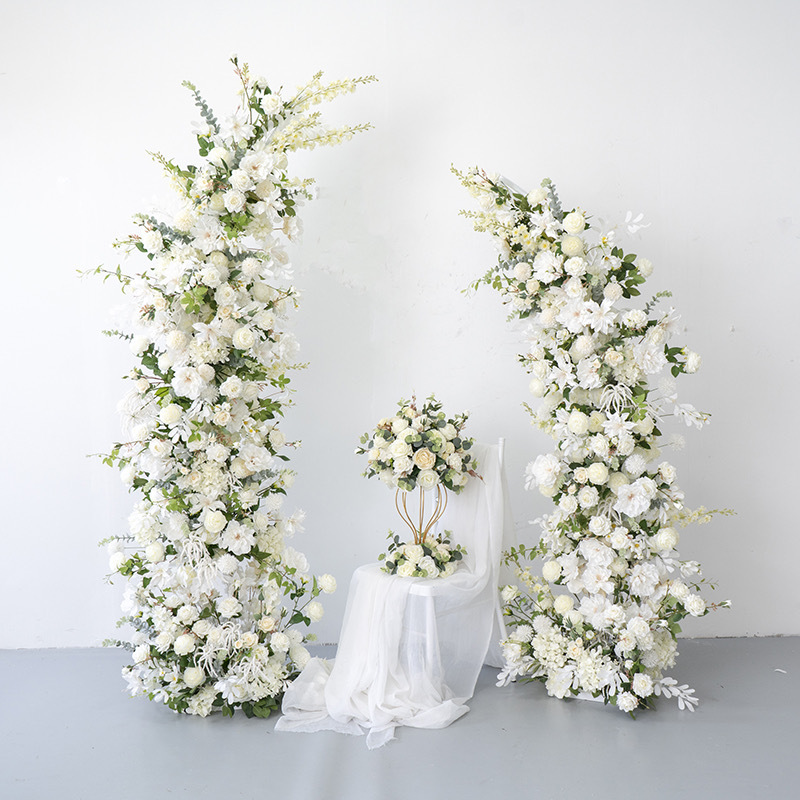 AC-048 Customized Wedding Arch Silk Artificial Flowers Gate Flowers Wedding Arch Backdrop For Wedding Entrance Decoration