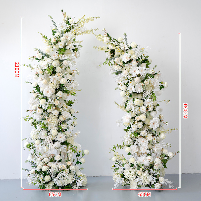 AC-048 Customized Wedding Arch Silk Artificial Flowers Gate Flowers Wedding Arch Backdrop For Wedding Entrance Decoration