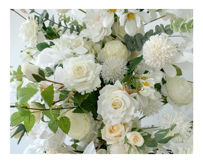 AC-048 Customized Wedding Arch Silk Artificial Flowers Gate Flowers Wedding Arch Backdrop For Wedding Entrance Decoration