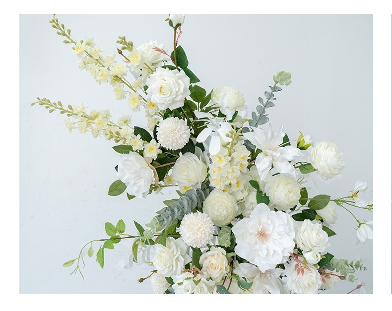 AC-048 Customized Wedding Arch Silk Artificial Flowers Gate Flowers Wedding Arch Backdrop For Wedding Entrance Decoration
