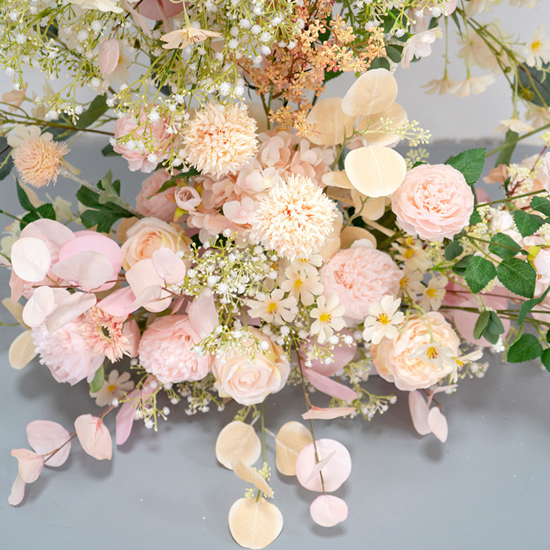 AC-051 Customized Wedding Arch Silk Artificial Flowers Gate Flowers Wedding Arch Backdrop For Wedding Entrance Decoration