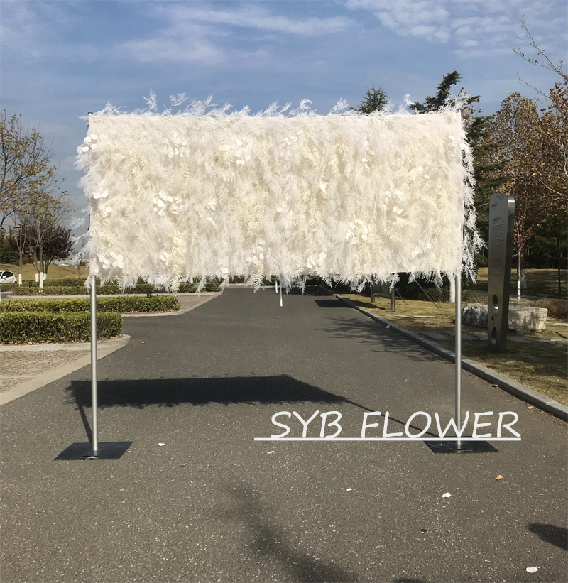 AC-053 Customized Wedding Arch Silk Artificial Flowers Gate Flowers Wedding Arch Backdrop For Wedding Entrance Decoration