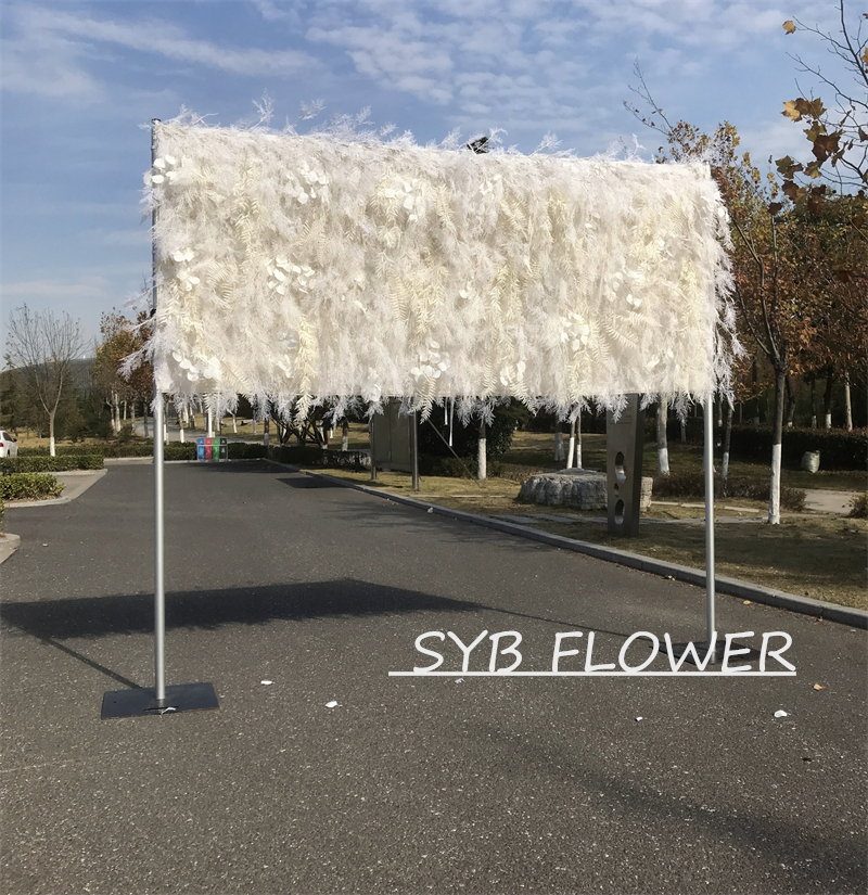 AC-053 Customized Wedding Arch Silk Artificial Flowers Gate Flowers Wedding Arch Backdrop For Wedding Entrance Decoration