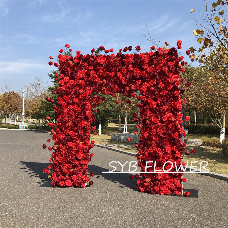 AC-031 Wholesale Customized Wedding Arch Silk Artificial Flower White Heart Shaped Arch Backdrop For Wedding Decoration With Free Shipping