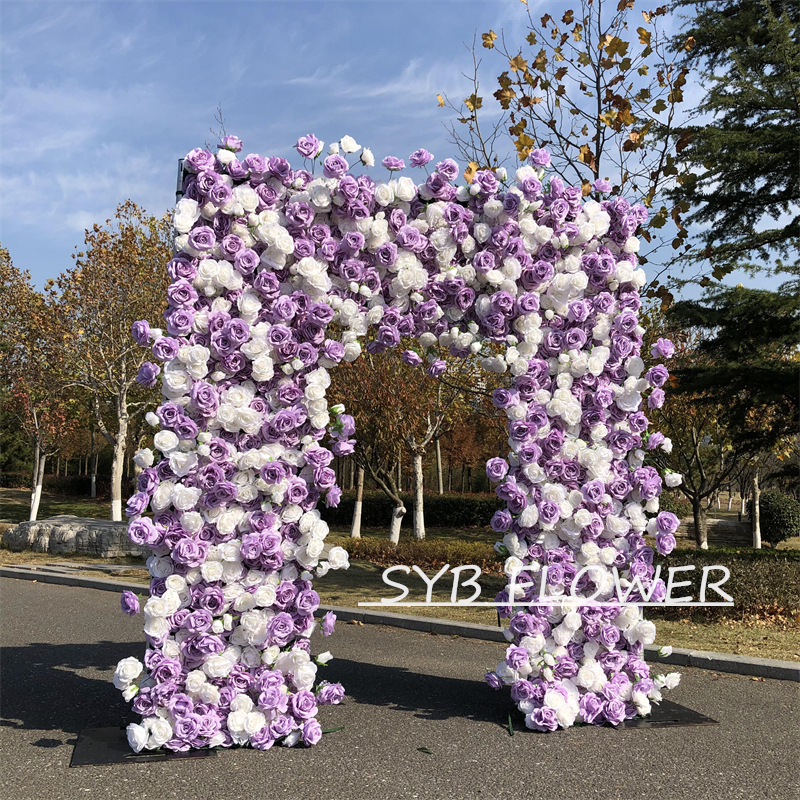 AC-032 Wholesale Customized Wedding Arch Silk Artificial Flower White Heart Shaped Arch Backdrop For Wedding Decoration With Free Shipping