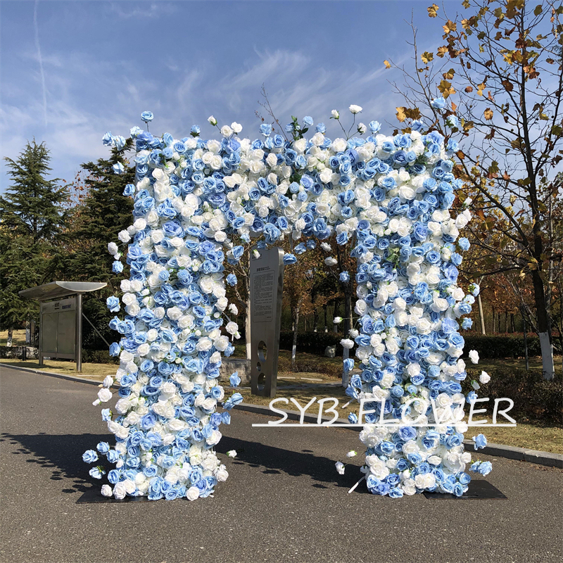 AC-030 Wholesale Customized Wedding Arch Silk Artificial Flower White Heart Shaped Arch Backdrop For Wedding Decoration With Free Shipping