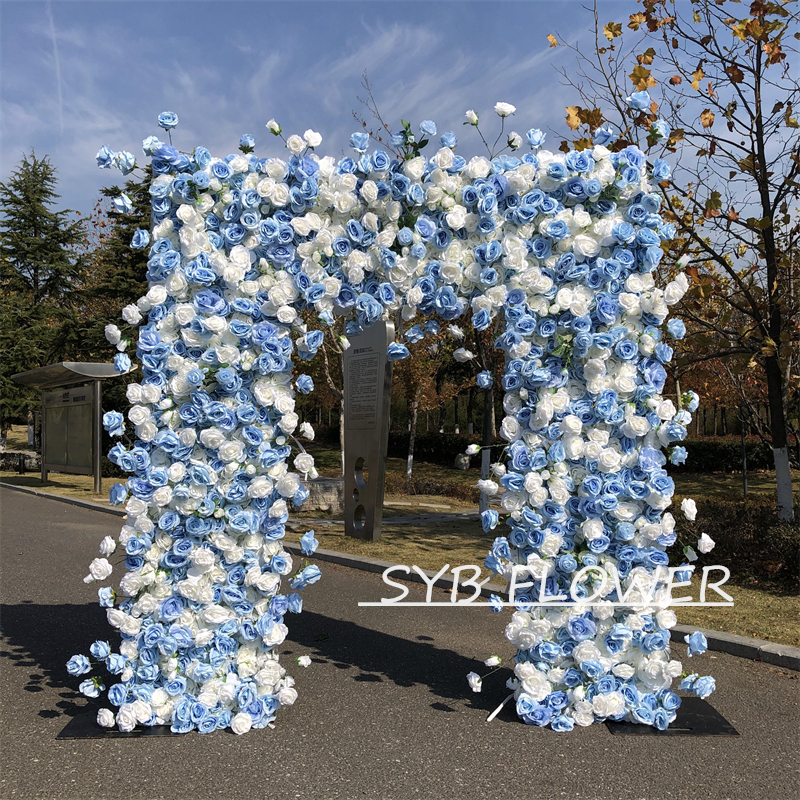 AC-030 Wholesale Customized Wedding Arch Silk Artificial Flower White Heart Shaped Arch Backdrop For Wedding Decoration With Free Shipping