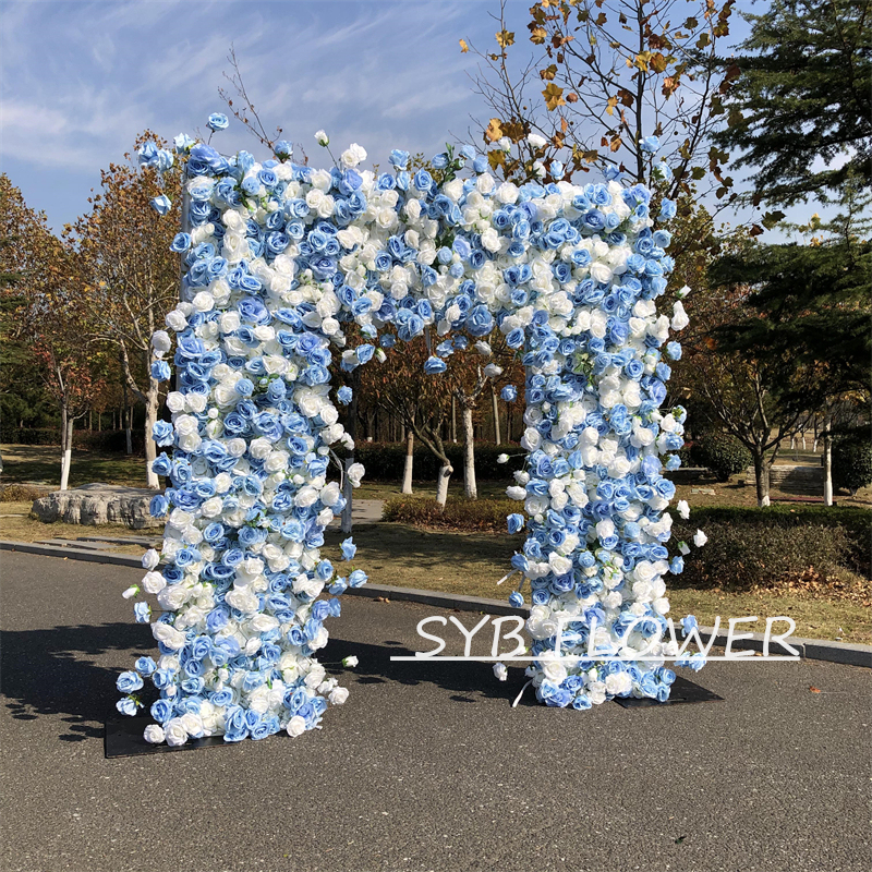 AC-030 Wholesale Customized Wedding Arch Silk Artificial Flower White Heart Shaped Arch Backdrop For Wedding Decoration With Free Shipping