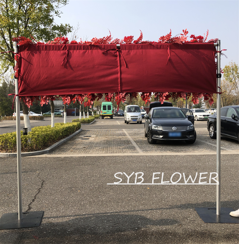 AC-054 Customized Wedding Arch Silk Artificial Flowers Gate Flowers Wedding Arch Backdrop For Wedding Entrance Decoration