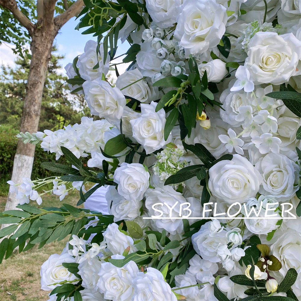AC-061 Customized Wedding Arch Silk Artificial Flowers Gate Flowers Wedding Arch Backdrop For Wedding Entrance Decoration