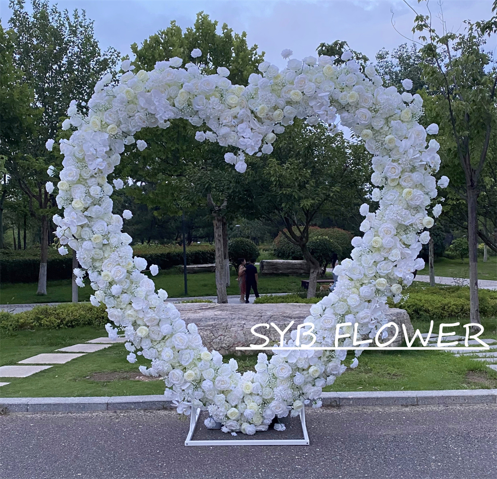 AC-066 Wholesale Customized Wedding Arch Silk Artificial Flower Gate Flower Arch Backdrop For Wedding Decoration With Free Shipping
