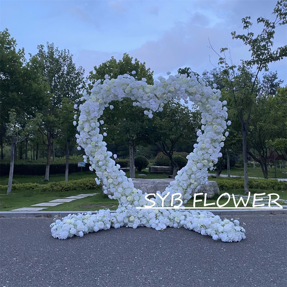 AC-066 Wholesale Customized Wedding Arch Silk Artificial Flower Gate Flower Arch Backdrop For Wedding Decoration With Free Shipping