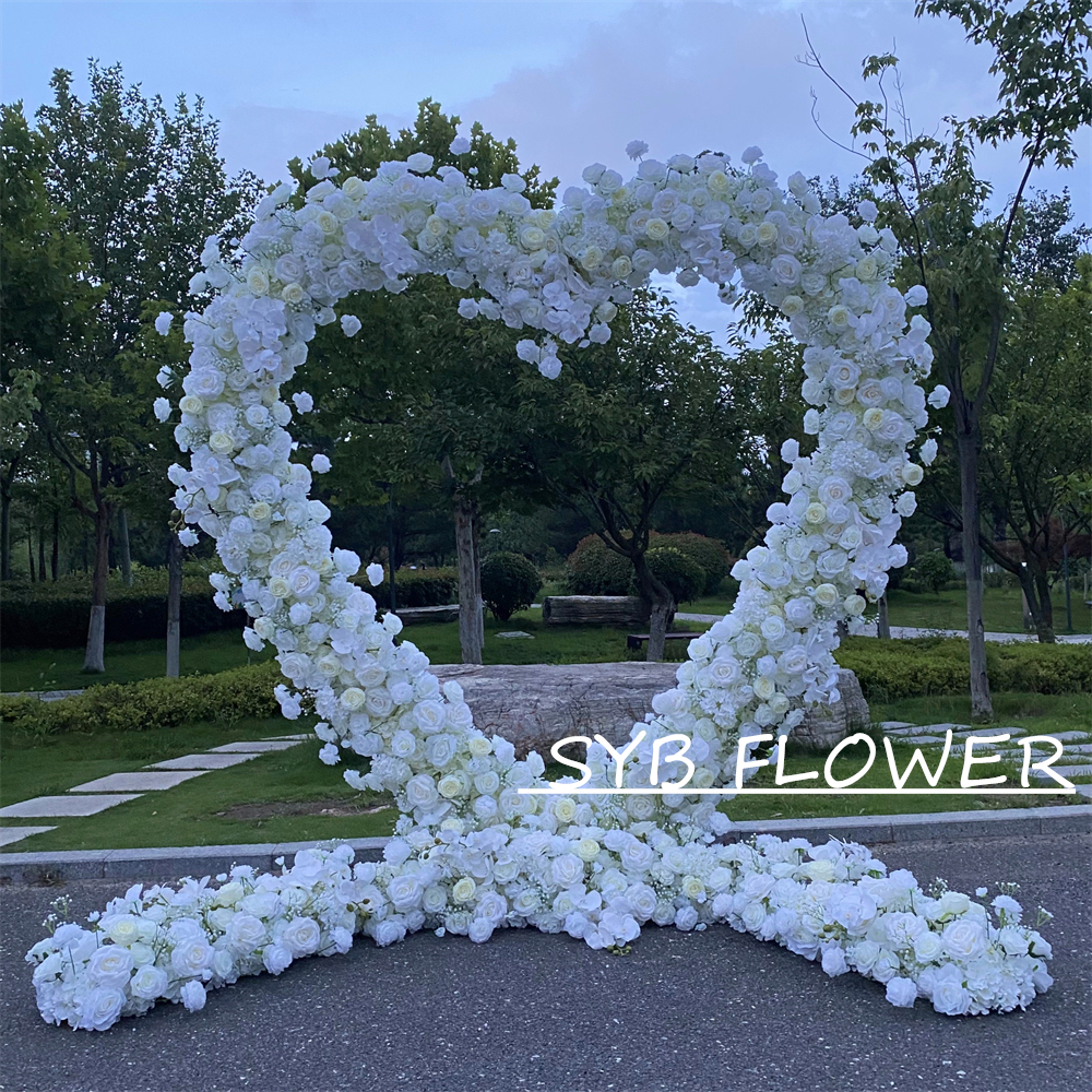 AC-066 Wholesale Customized Wedding Arch Silk Artificial Flower Gate Flower Arch Backdrop For Wedding Decoration With Free Shipping
