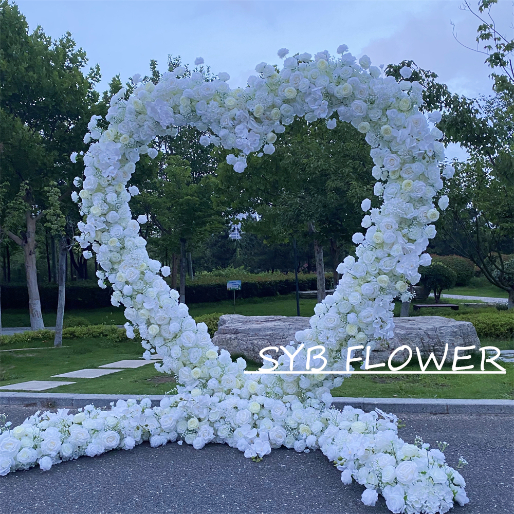 AC-066 Wholesale Customized Wedding Arch Silk Artificial Flower Gate Flower Arch Backdrop For Wedding Decoration With Free Shipping