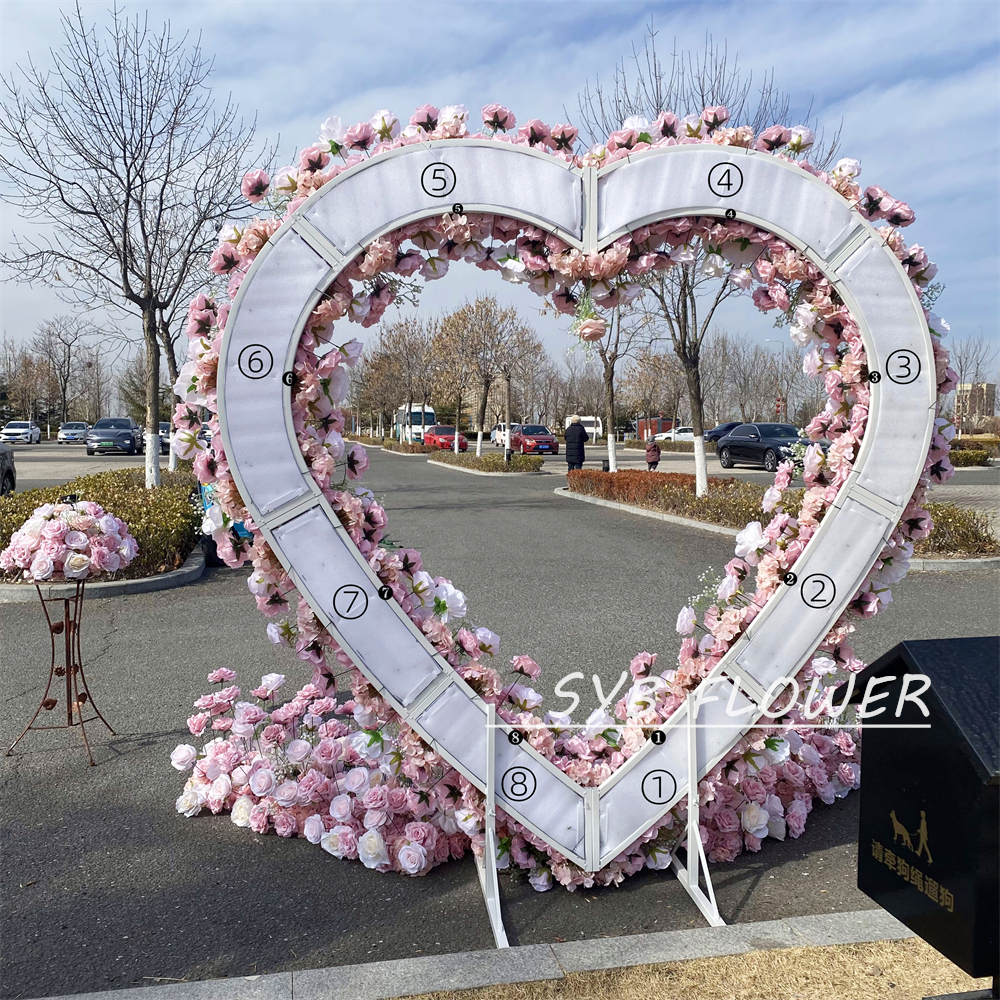 AC-065 Wholesale Customized Wedding Arch Silk Artificial Flower Gate Flower Arch Backdrop For Wedding Decoration With Free Shipping