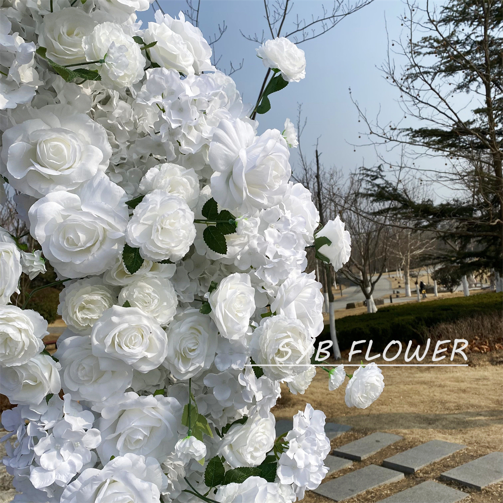 AC-069 Wholesale Customized Wedding Arch Silk Artificial Flower Gate Flower Arch Backdrop For Wedding Decoration With Free Shipping
