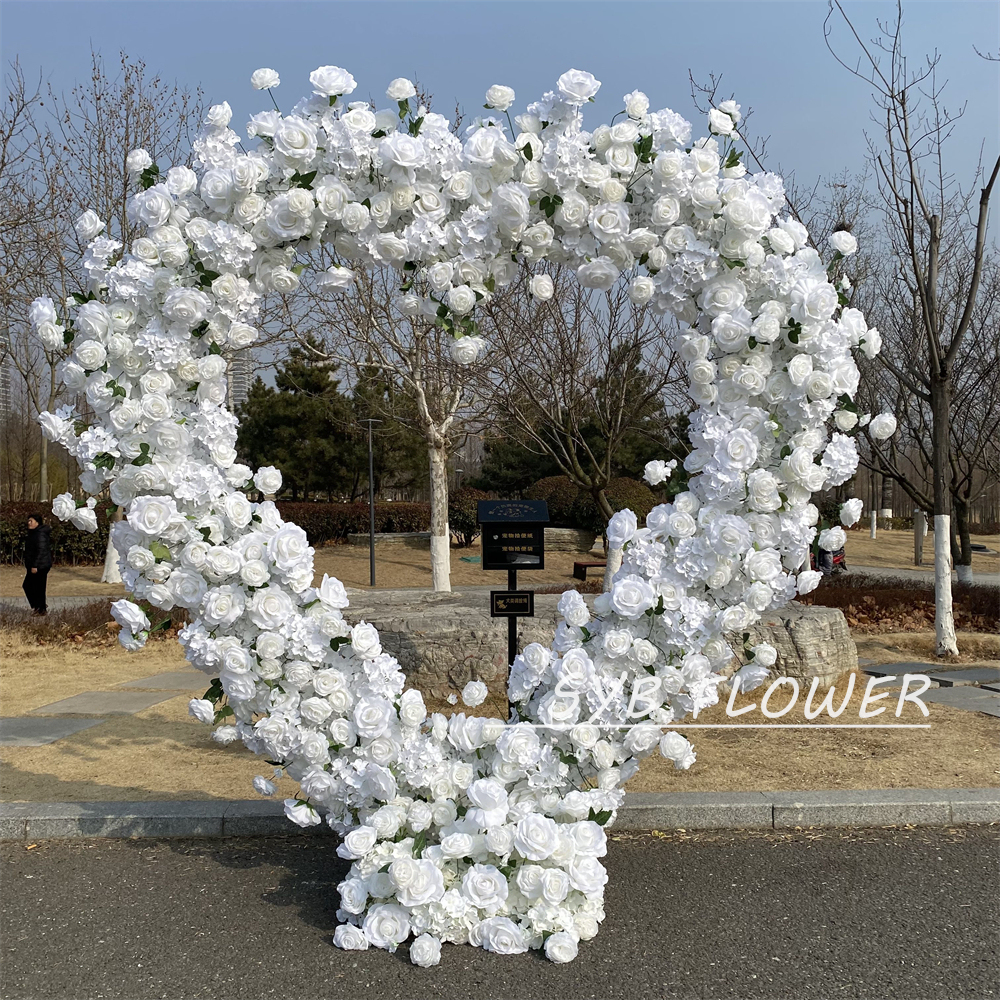 AC-069 Wholesale Customized Wedding Arch Silk Artificial Flower Gate Flower Arch Backdrop For Wedding Decoration With Free Shipping