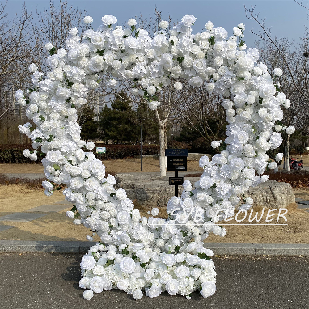 AC-069 Wholesale Customized Wedding Arch Silk Artificial Flower Gate Flower Arch Backdrop For Wedding Decoration With Free Shipping