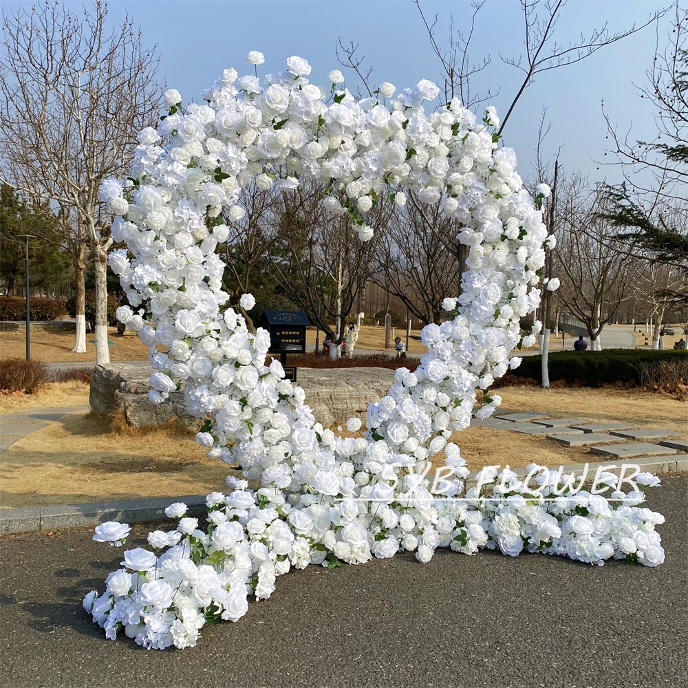 AC-069 Wholesale Customized Wedding Arch Silk Artificial Flower Gate Flower Arch Backdrop For Wedding Decoration With Free Shipping