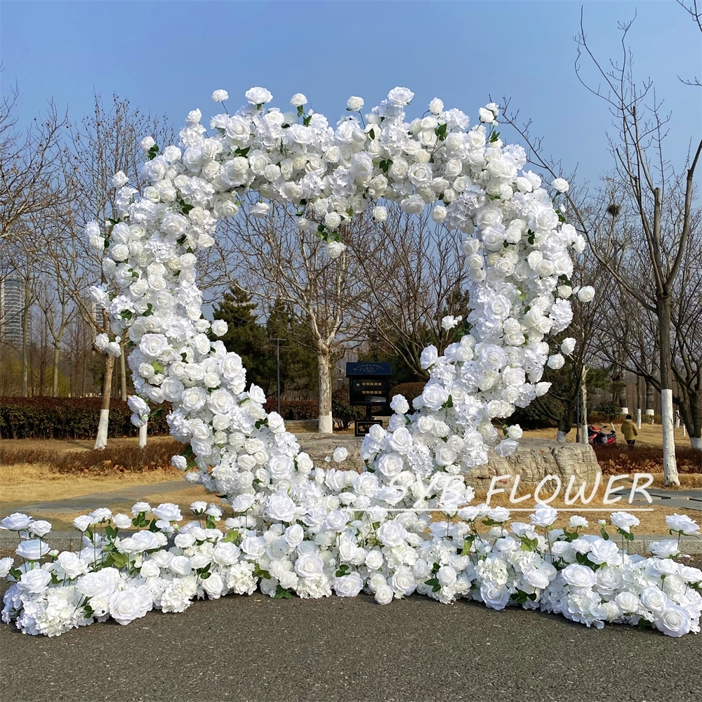 AC-069 Wholesale Customized Wedding Arch Silk Artificial Flower Gate Flower Arch Backdrop For Wedding Decoration With Free Shipping
