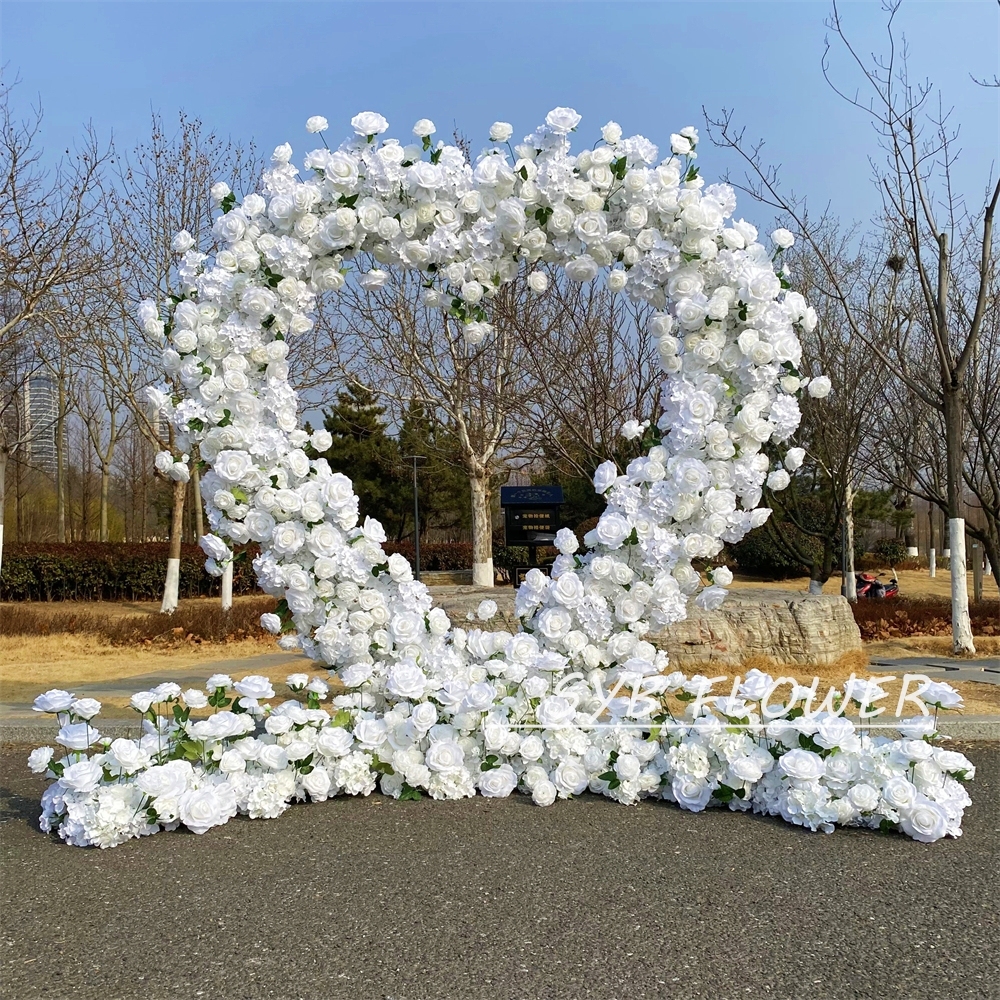 AC-069 Wholesale Customized Wedding Arch Silk Artificial Flower Gate Flower Arch Backdrop For Wedding Decoration With Free Shipping