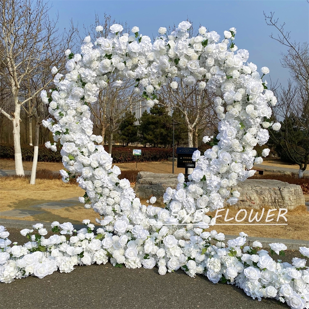 AC-069 Wholesale Customized Wedding Arch Silk Artificial Flower Gate Flower Arch Backdrop For Wedding Decoration With Free Shipping