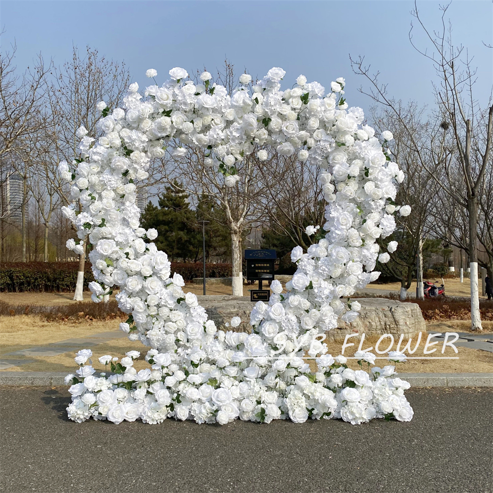 AC-069 Wholesale Customized Wedding Arch Silk Artificial Flower Gate Flower Arch Backdrop For Wedding Decoration With Free Shipping