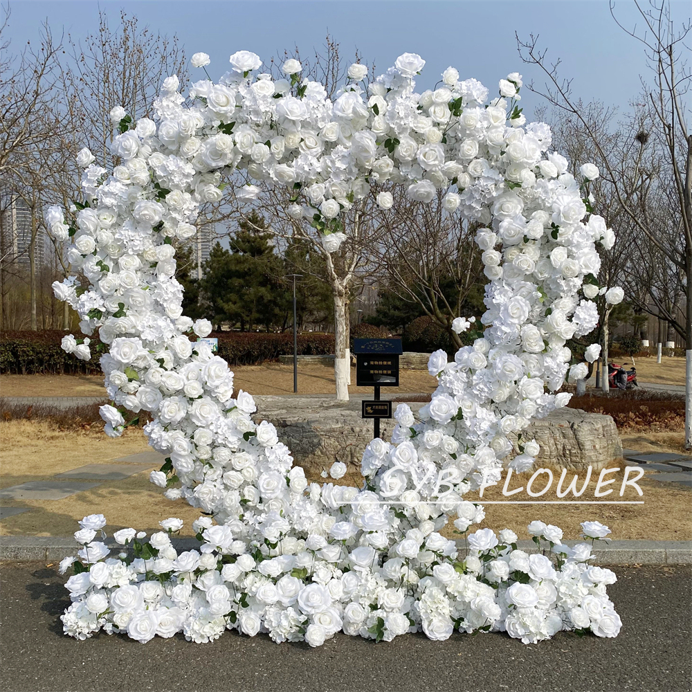 AC-069 Wholesale Customized Wedding Arch Silk Artificial Flower Gate Flower Arch Backdrop For Wedding Decoration With Free Shipping
