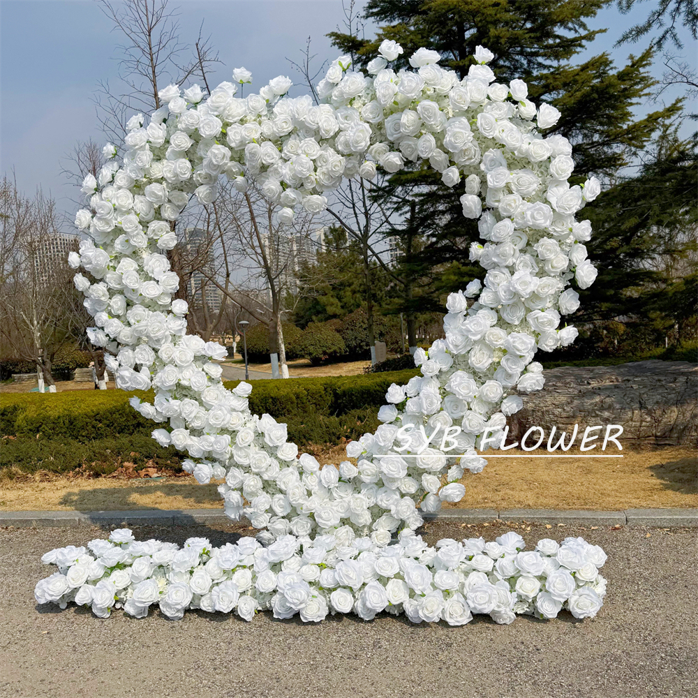 AC-075-1 Customized Wedding Arch Silk Artificial Flowers Gate Flowers Wedding Arch Backdrop For Wedding Entrance Decoration
