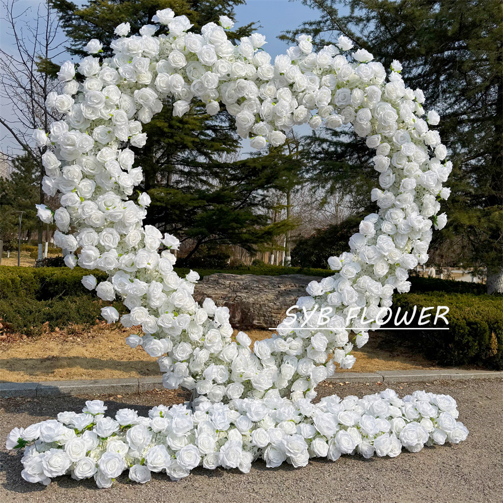 AC-075-1 Customized Wedding Arch Silk Artificial Flowers Gate Flowers Wedding Arch Backdrop For Wedding Entrance Decoration