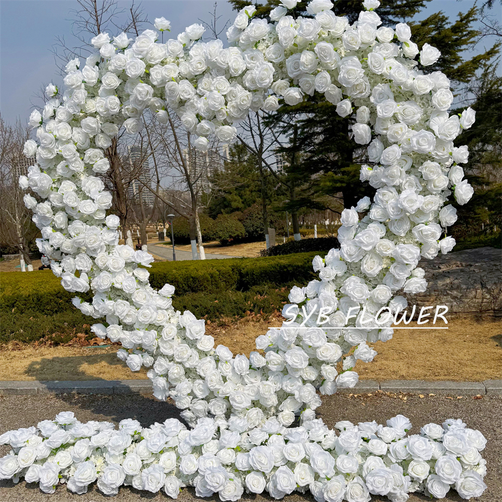 AC-075-1 Customized Wedding Arch Silk Artificial Flowers Gate Flowers Wedding Arch Backdrop For Wedding Entrance Decoration