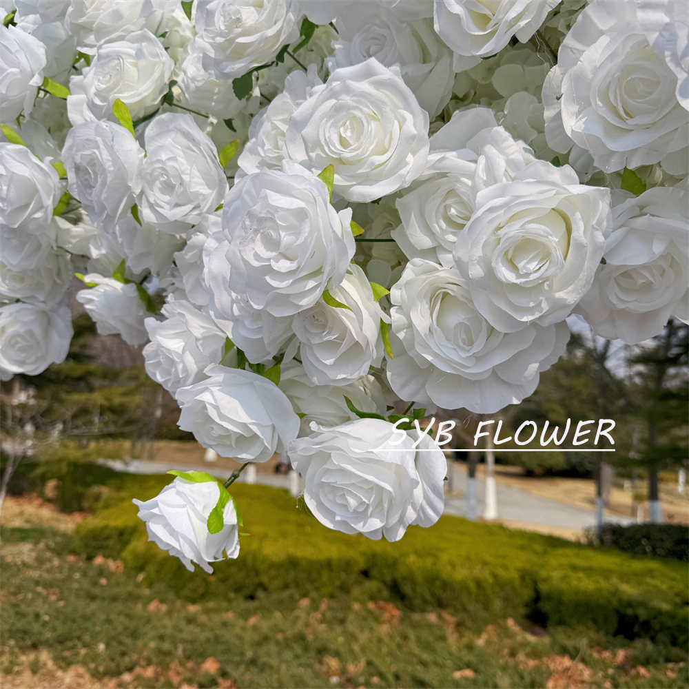 AC-075-1 Customized Wedding Arch Silk Artificial Flowers Gate Flowers Wedding Arch Backdrop For Wedding Entrance Decoration
