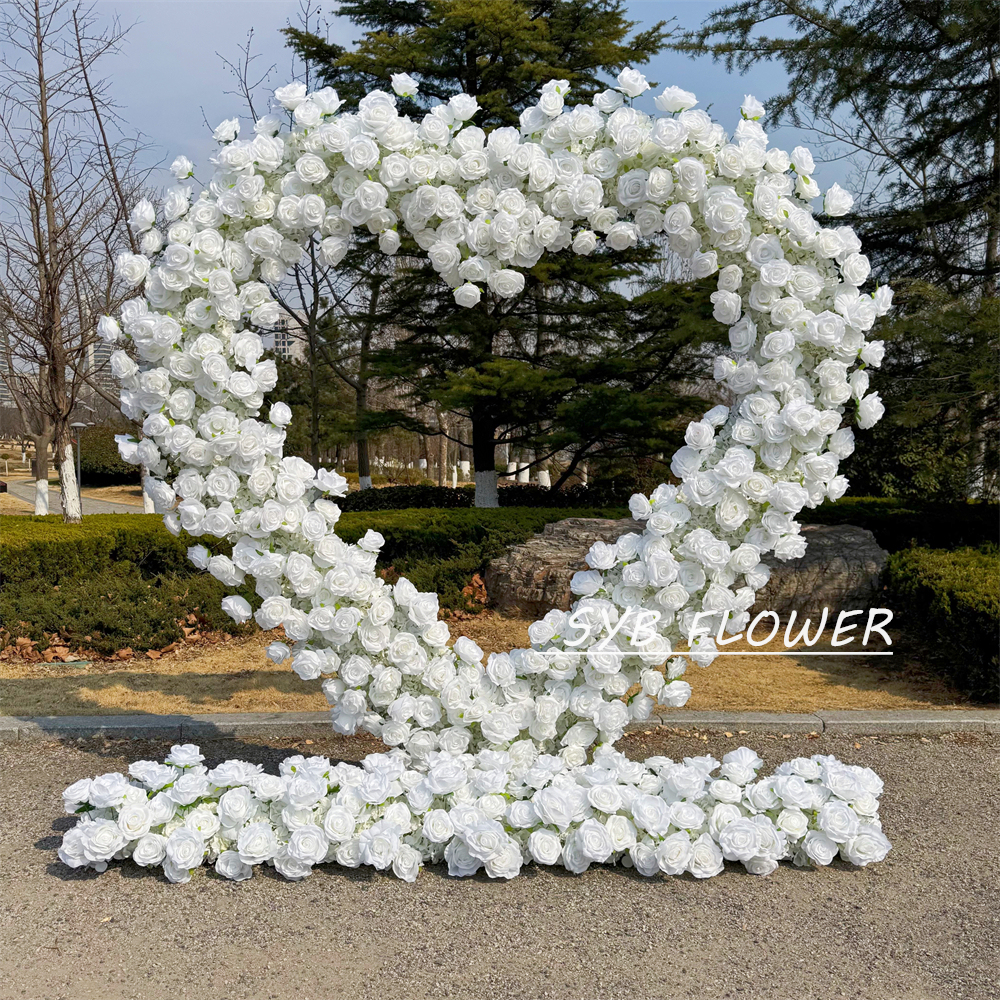 AC-075-1 Customized Wedding Arch Silk Artificial Flowers Gate Flowers Wedding Arch Backdrop For Wedding Entrance Decoration